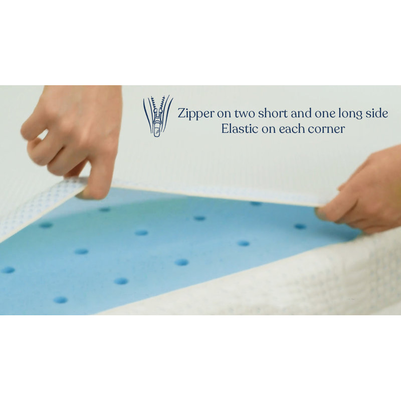 Alwyn Home Lillet Premium Bamboo Mattress Topper Cover, 2 Inch Mattress